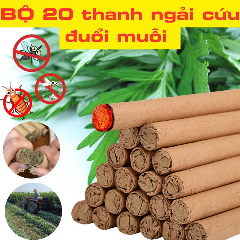 Combo 20 THANH NGẢI CỨU ĐUỔI MUỖI-XÔNG PHÒNG- GIẢM STRESS - DỄ NGỦ