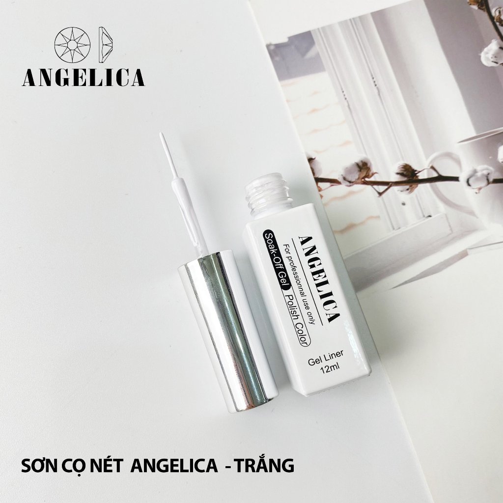 Sơn Gel Cọ Nét Đen Trắng Chính Hãng ANGELICA 12ml