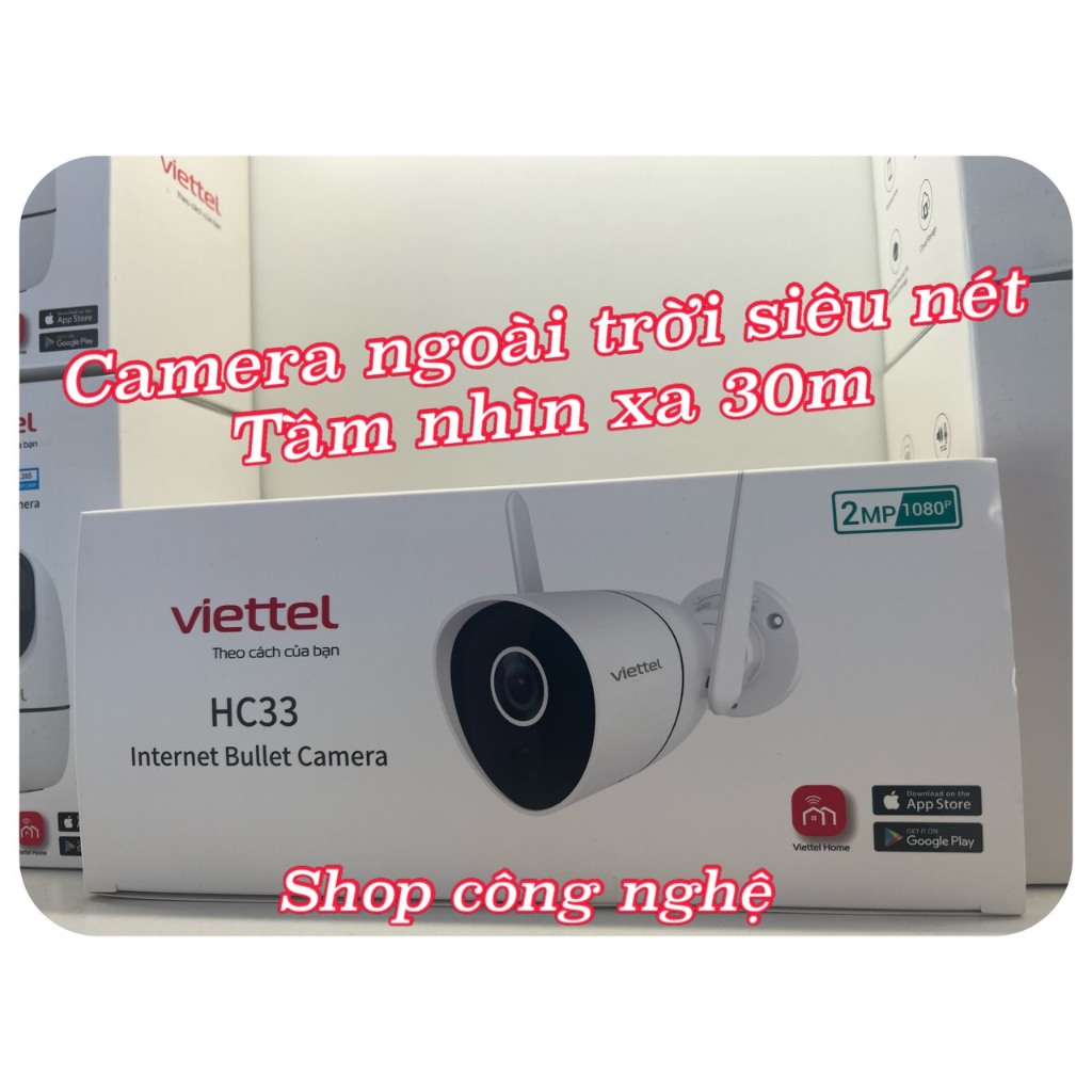 Camera viettel ngoài trời hc33 tầm nhìn xa siêu nét khoảng cách 30m