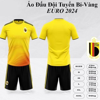 Bộ Đồ Đá Banh Đội Tuyển Bỉ màu vàng Worcup