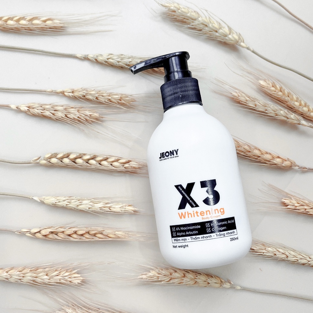 Kem body trắng da Jeony - kem body dưỡng thể dưỡng trắng body giúp làm sáng da, giúp da sáng mịn, đều màu, mờ thâm 250ML