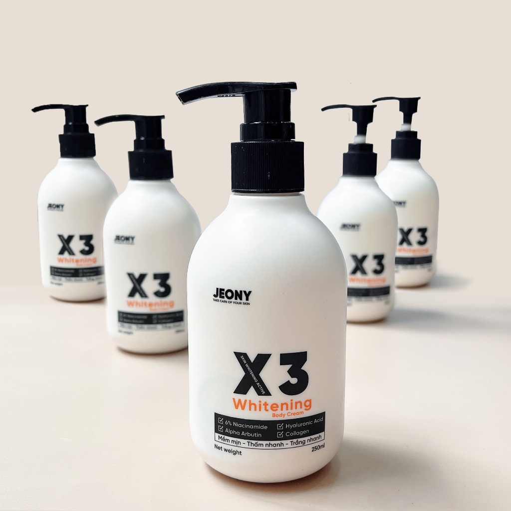 Kem body trắng da Jeony - kem body dưỡng thể dưỡng trắng body giúp làm sáng da, giúp da sáng mịn, đều màu, mờ thâm 250ML