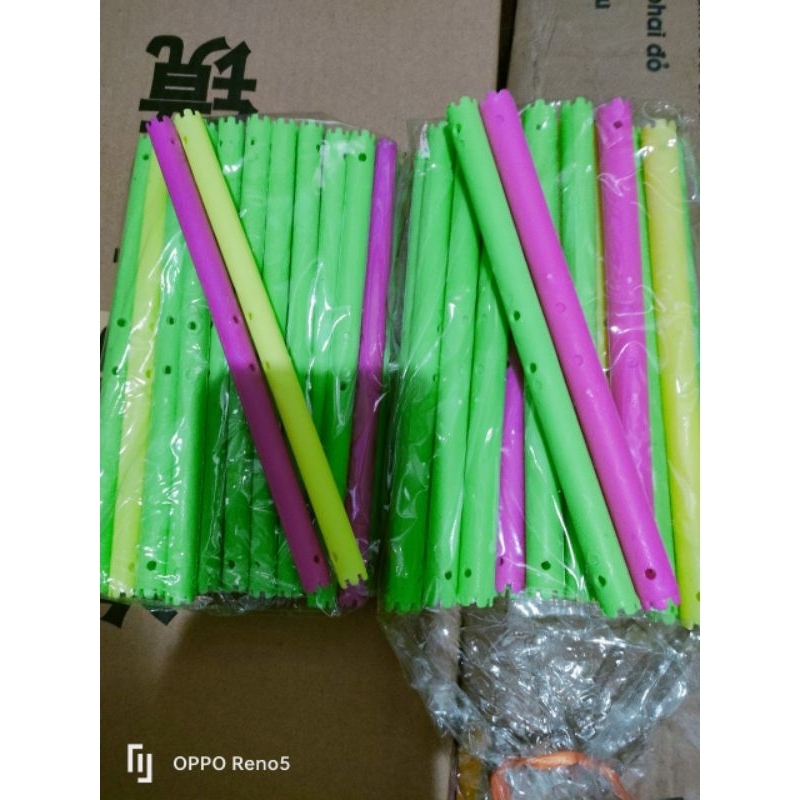 Trục dài uốn xoăn xù mì xoăn hippy .bộ 24 cây dài 17 cm