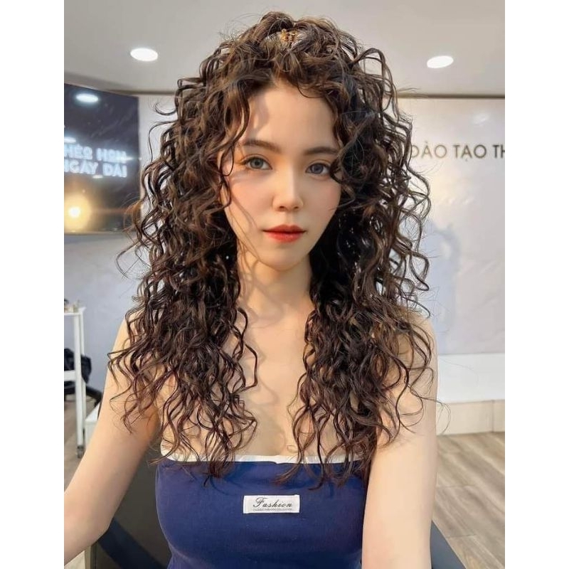 Trục dài uốn xoăn xù mì xoăn hippy .bộ 24 cây dài 17 cm