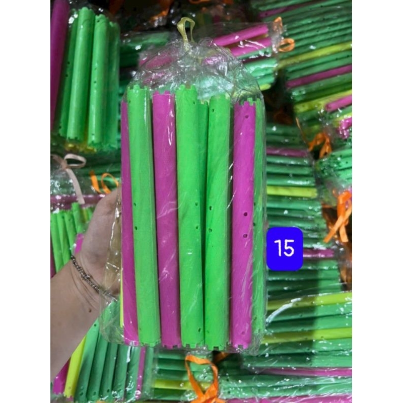 Trục dài uốn xoăn xù mì xoăn hippy .bộ 24 cây dài 17 cm