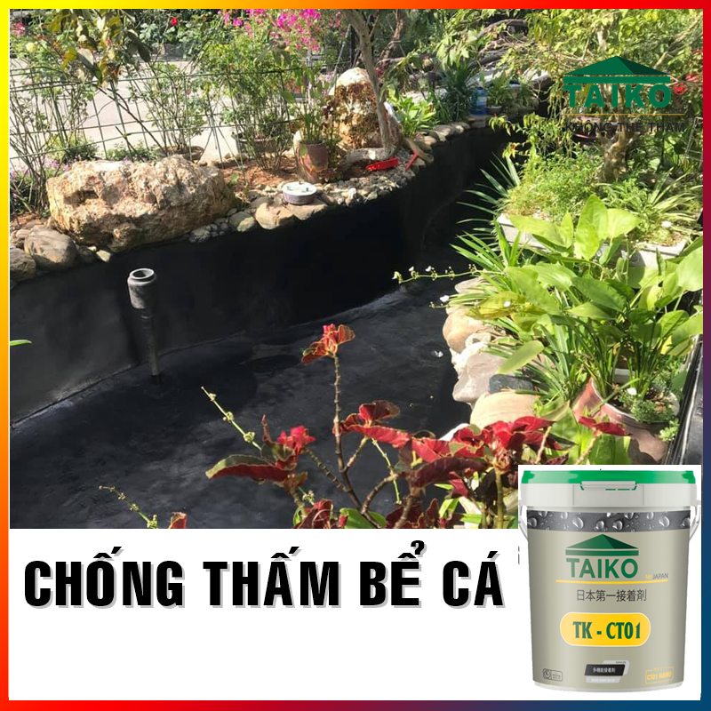 Taikomi CT01 1L  -Màu đen Keo Chống Thấm 1 Thành Phần, Ngăn thấm nước cho bề mặt bê tông, xi măng cát