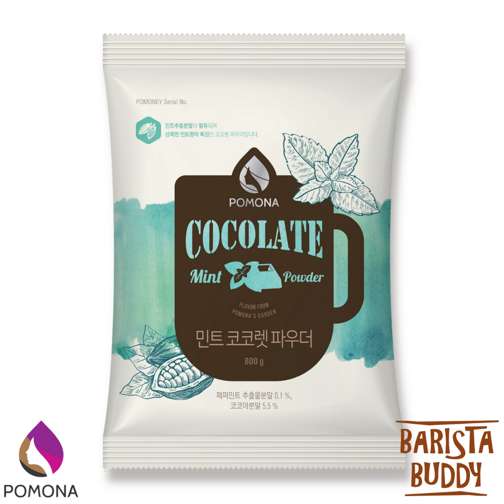 Bột Pha Chế Pomona Vị Socola Bạc Hà Cocolate Mint - Hàng Chính Hãng - 800g