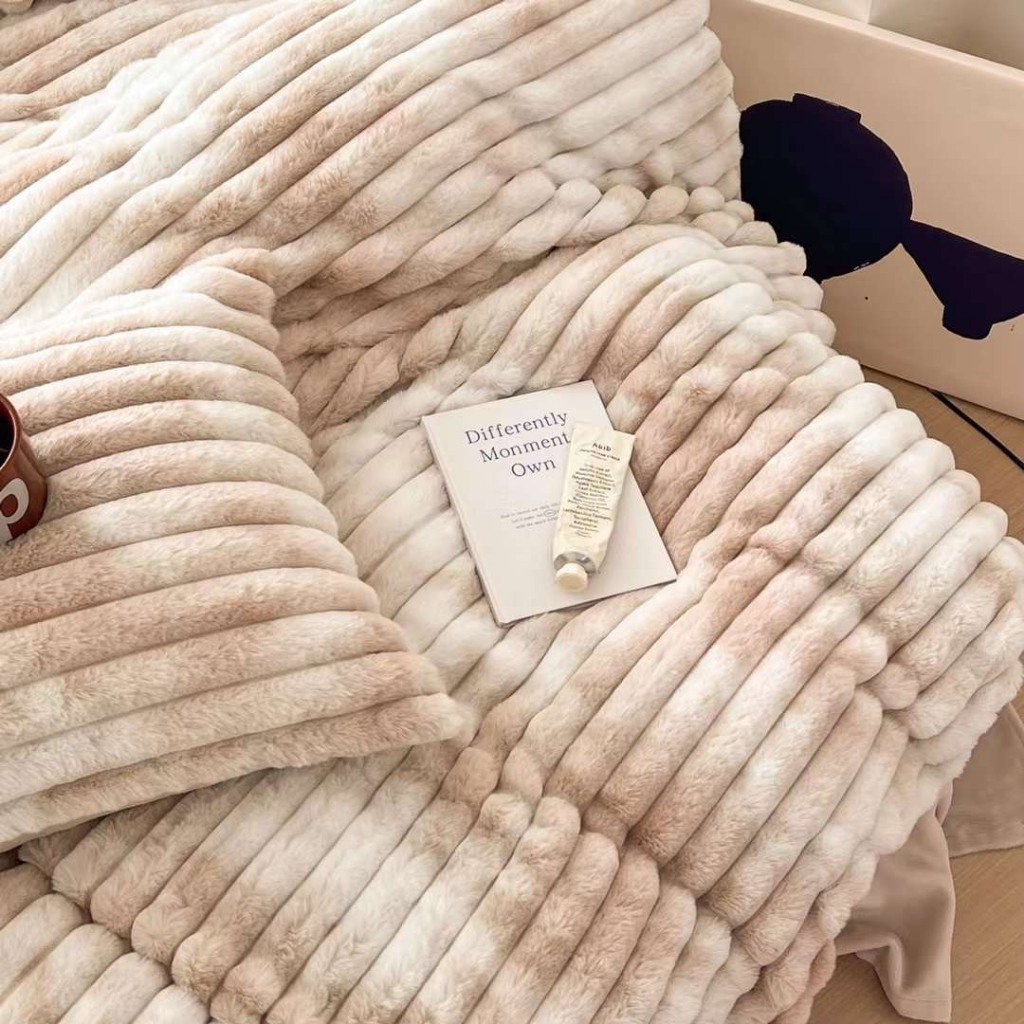 Bộ chăn ga gối ga giường nỉ nhung lông thỏ các mẫu loang trơn hot trend năm 2023, hàng loại 1, siêu dày dặn