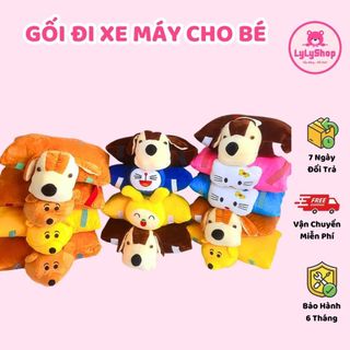 Gối đi xe máy cho bé loại 2 đầu, 1 đầu, gối tròn, gối đầu xe máy cho bé
