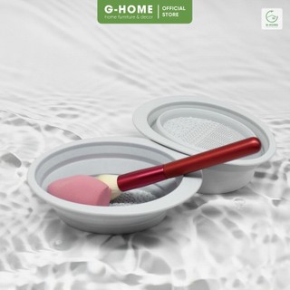 Chậu sillicone vệ sinh cọ trang điểm gấp gọn thông minh Ghome dụng vụ rửa đồ make-up PNM4