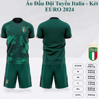 bộ đồ đá banh đội tuyển Ý italia màu xanh rêu