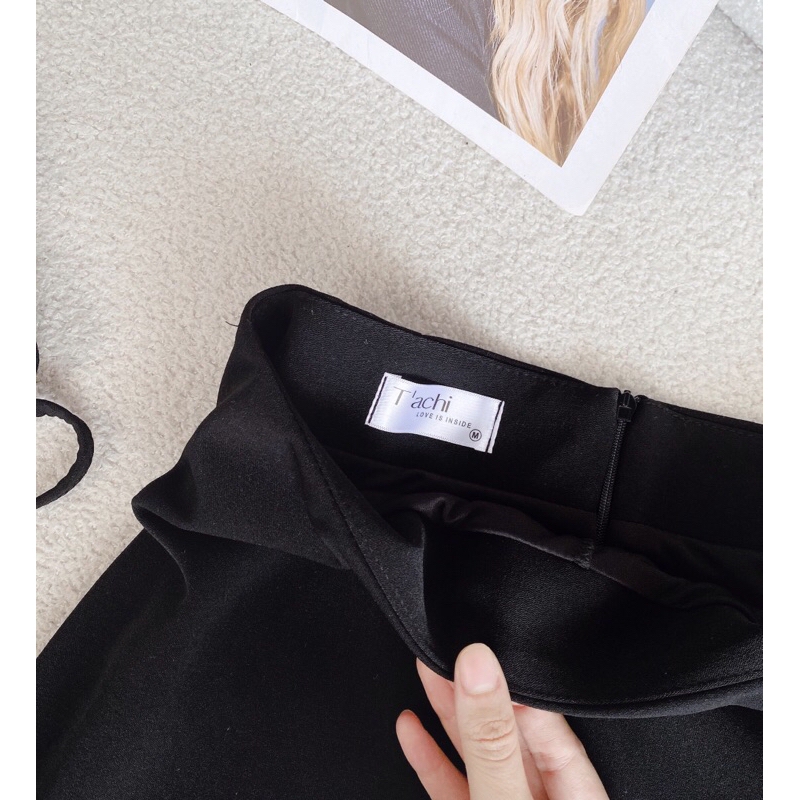 SET CROP CỔ V CHÉO DÂY LƯNG + CHÂN VÁY