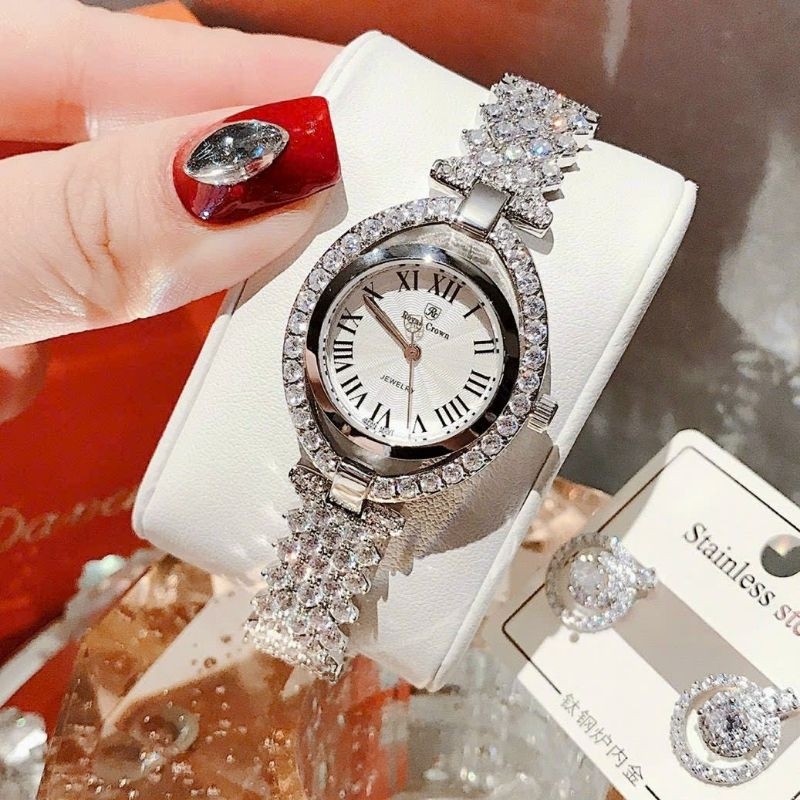 Đồng Hồ Nữ Full Đá RY Croww siêu sang,đẹp.