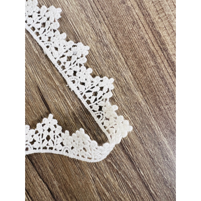 14m ren cotton màu kem bản 2.5cm