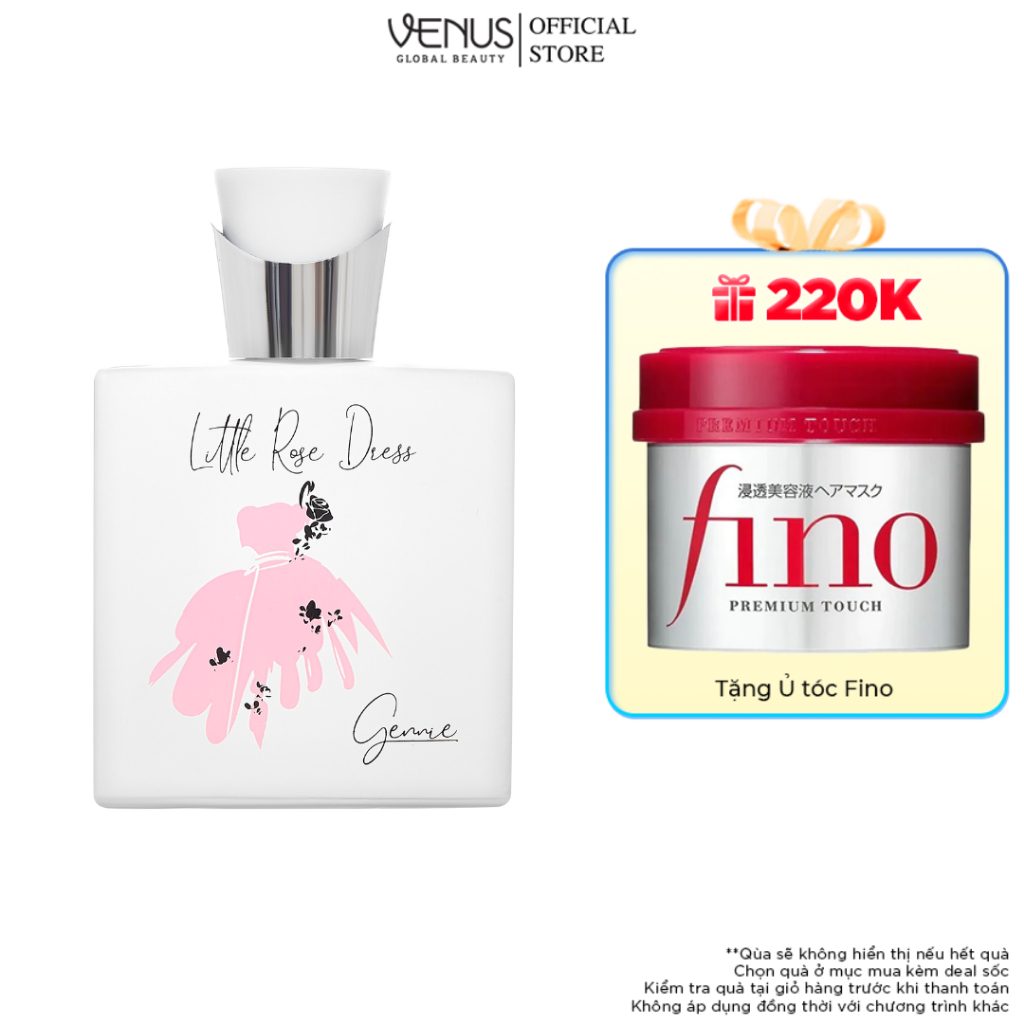 [TẶNG Ủ TÓC FINO] Nước Hoa Nữ Gennie Little Dress hương thơm ngọt ngào, thời thượng 50ml