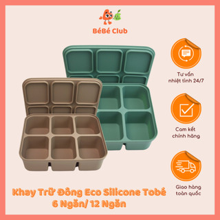 Khay trữ đông eco silicone tobé 6 ngăn/12 ngăn