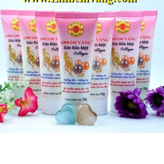 Sữa rửa mặt trắng da dưỡng ẩm mờ nám linh chi vàng 70g ngọc trai