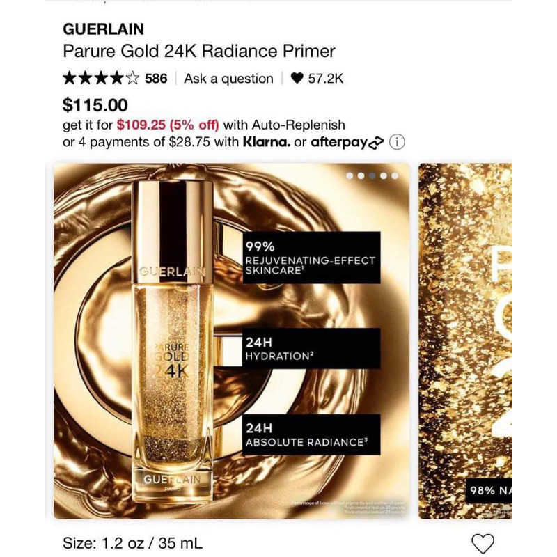 Gu€rlain Parure G.old 24K Radiance Primer kem lót
