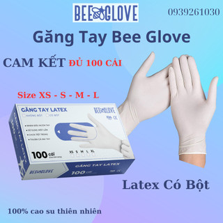 Găng Tay Latex Có Bột Màu Trắng - Thương Hiệu BeeGlove