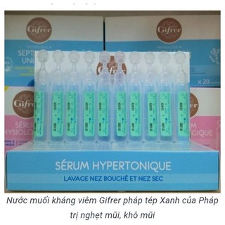 Nước muối Gifrer tép xanh hỗ trợ nghẹt mũi date 30.9.24