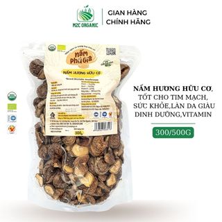 Nấm hương hữu cơ Phú Gia size S gói 300g,500g thực phẩm bổ dưỡng cho sức khỏe