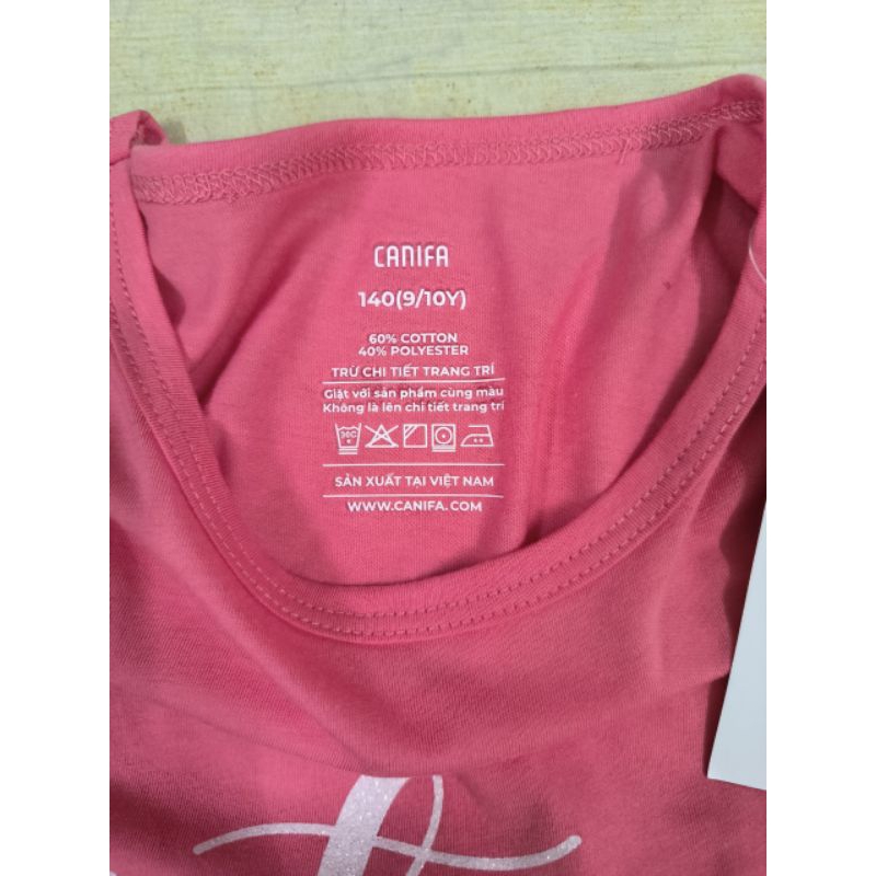 Bộ cotton dài tay mặc nhà bé gái Canifa