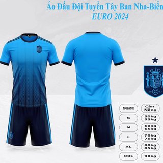 Bộ Đồ Đá Banh Đội Tuyển Tây Ban Nha xanh