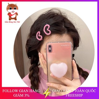 Kẹp tóc cute phong cách hàn quốc hình trái tim xinh xắn