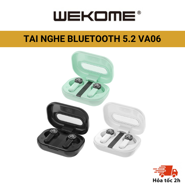 Tai nghe không dây Wireless WEKOME VA52 Bluetooth WK Design 5.2 mạnh mẽ phù hợp điện thoại, tablet, laptop..