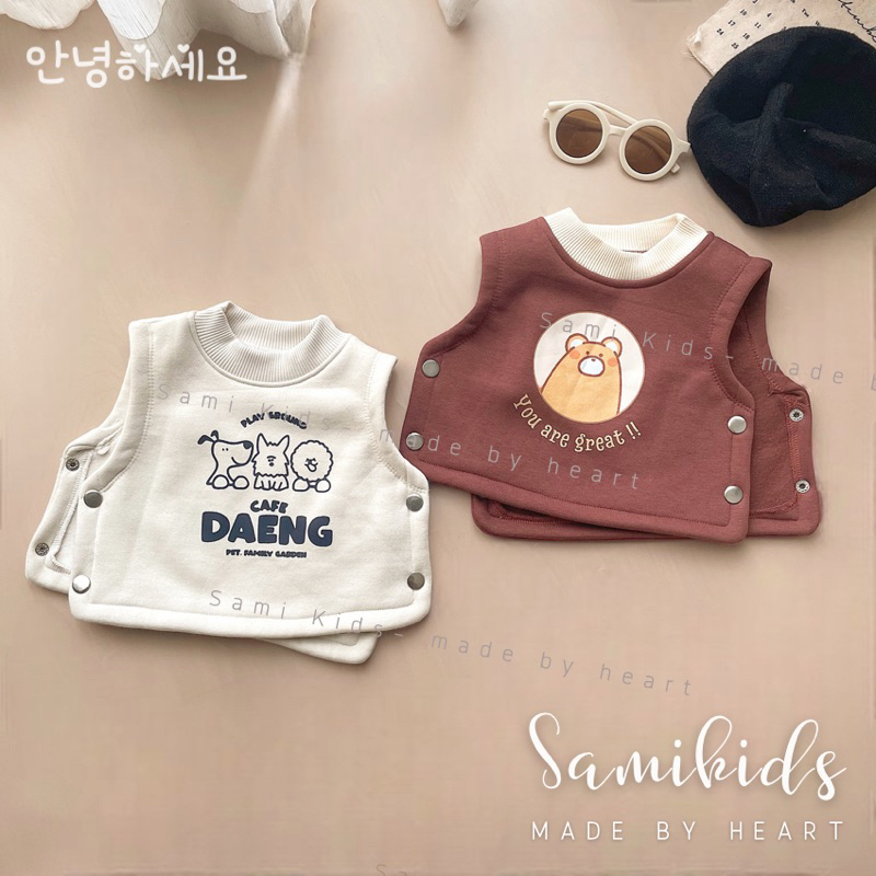 Áo nỉ cho bé cài sườn siêu mềm ấm 3-14kg