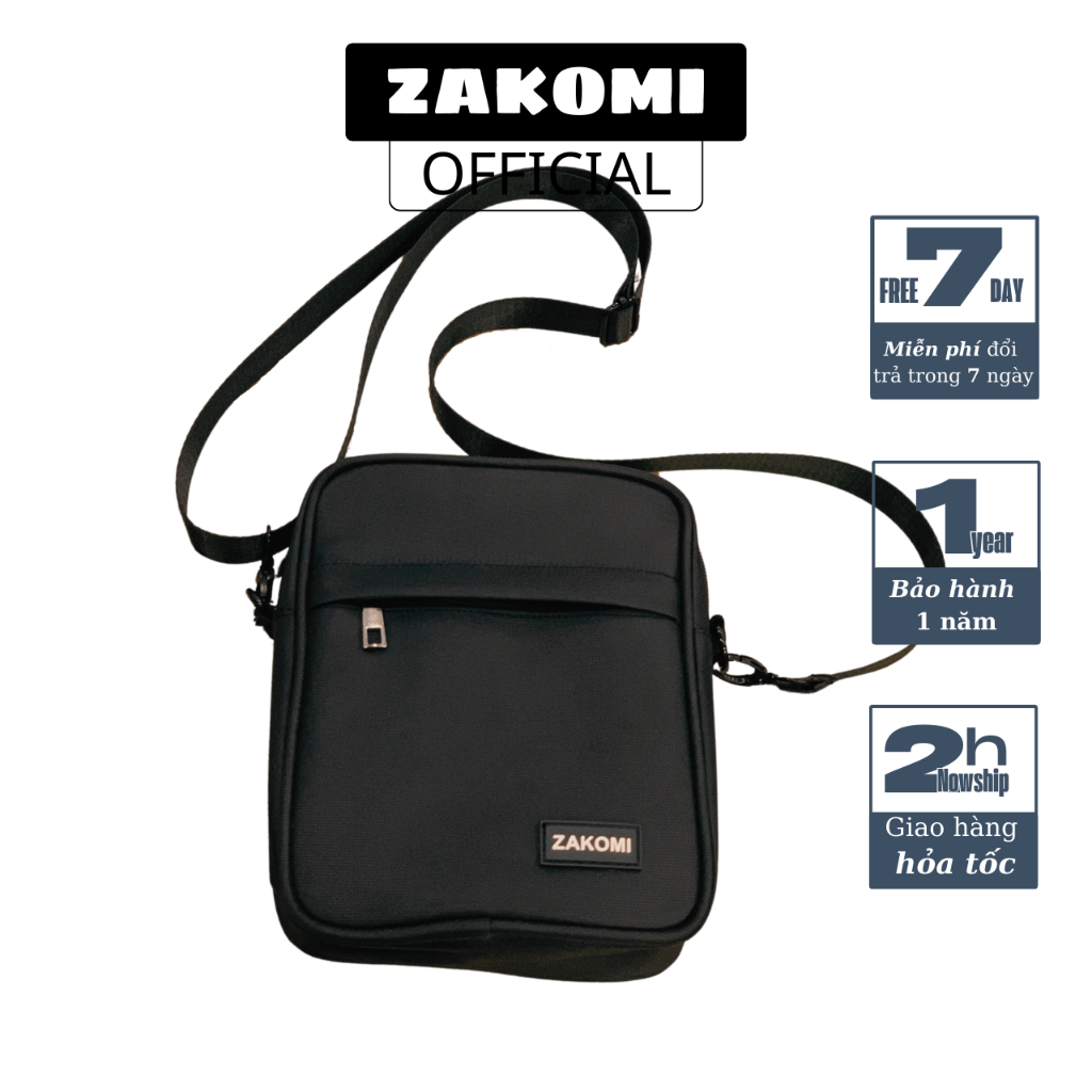 Túi đeo chéo mini nữ Zakomi vải Oxford chống nước (ZTĐC01), túi nhỏ đeo chéo đựng phụ kiện đi chơi – BH 12 tháng