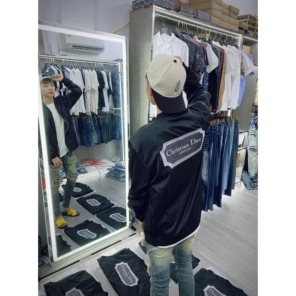 Áo Khoác , Áo Khoác Bomber Christann Di.or Logo Thêu Lưng Cực Nét