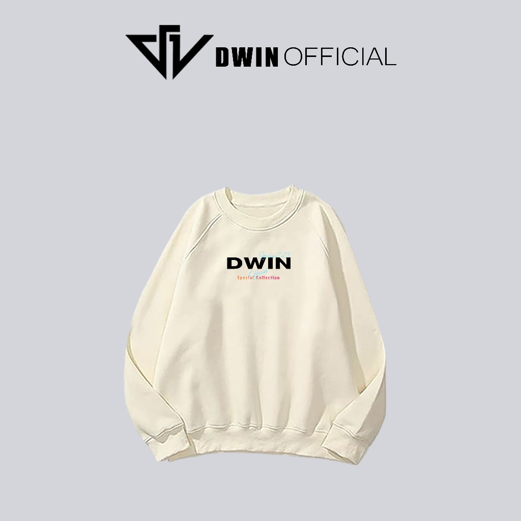 Áo sweater nỉ Bear unisex DWIN basic nam nữ form rộng oversize local brand SP00107