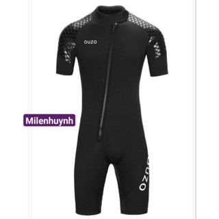 Bộ bơi giữ nhiệt ngắn tay 3mm Ouzo BDM3001 cản gió, giữ ấm, dùng đi lặn biển, lặn sông
