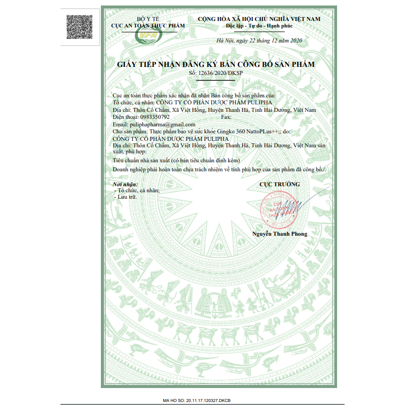 Viên uống GINKGO 360 Natto Plus hỗ trợ hoạt huyết dưỡng não tăng cường tuần hoàn máu não h100v