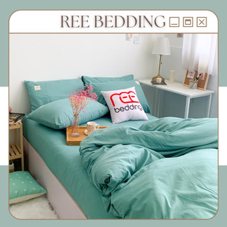 Bộ chăn ga gối Cotton TC REE Bedding CTC12 màu xanh mint giường 1m2, 1m4, 1m6, 1m8, 2m