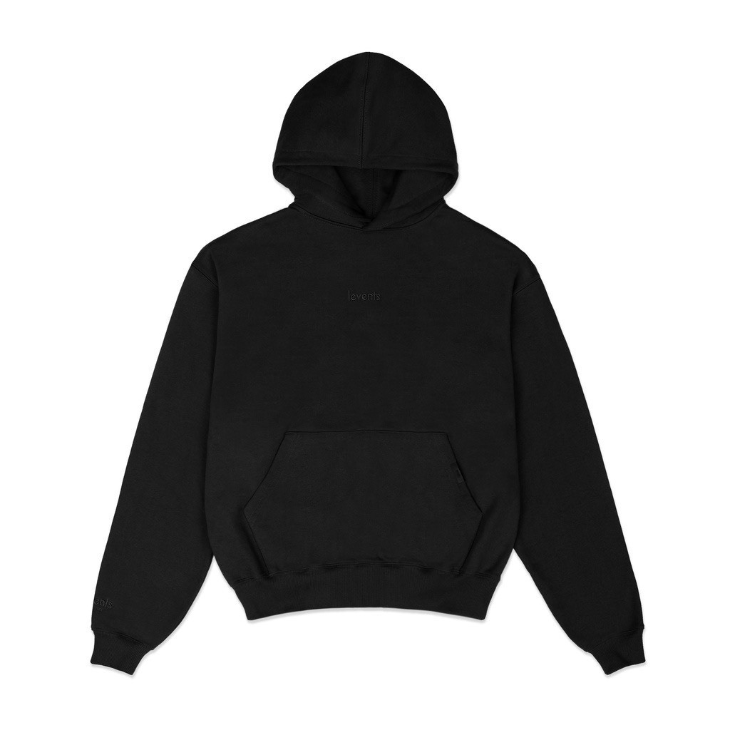 Áo hoodie levents Black Boxy, Áo hoodie nam nữ thời trang Unisex