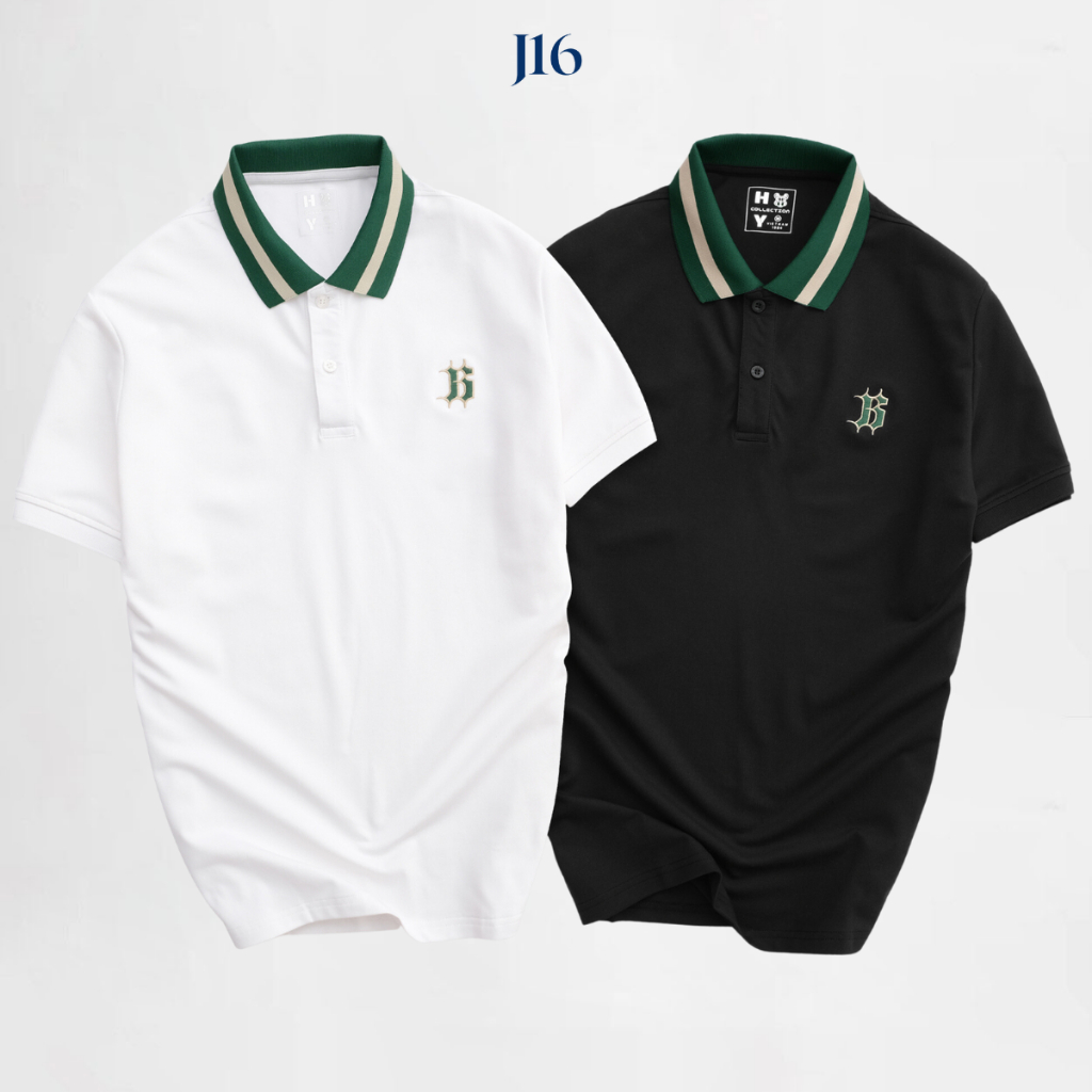 Áo Polo Nam Có Cổ HENRY Vải Cá Sấu Cotton Thoáng Khí Co Giãn 4 Chiều - J16