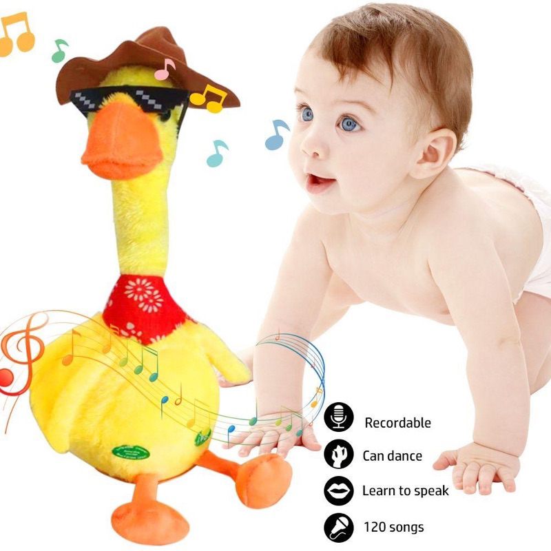 Đồ Chơi Vịt Nhồi Bông Biết Nhảy Múa Và Nhại Giọng Nói Chạy Dành Cho Trẻ Em