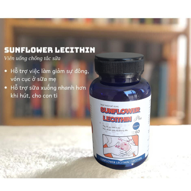 Viên tắc tia sữa Sunflower Lecithin Plus 60 viên