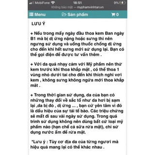 kem mủ trôm vĩnh tân B1 & B2