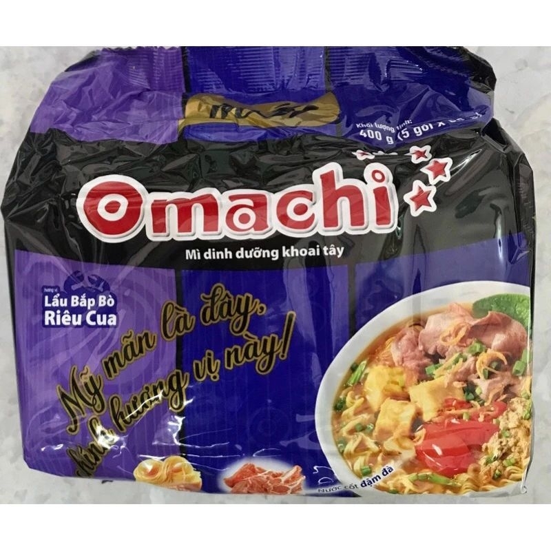 5 gói OMACHI LẨU BẮP BÒ RIÊU CUA