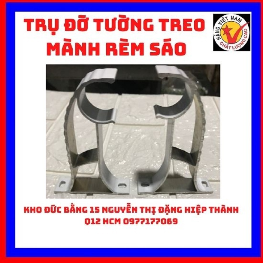 Phụ kiện Móc treo giá đỡ trần tường bằng nhôm cho rèm vải mành sáo tre trúc sáo màn nhựa màm tăm mành hạt gỗ