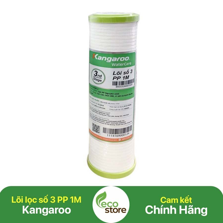 Bộ Lõi Lọc Nước Kangaroo 123 - Lõi 1/2/3 Cam Kết Hàng Chính hãng