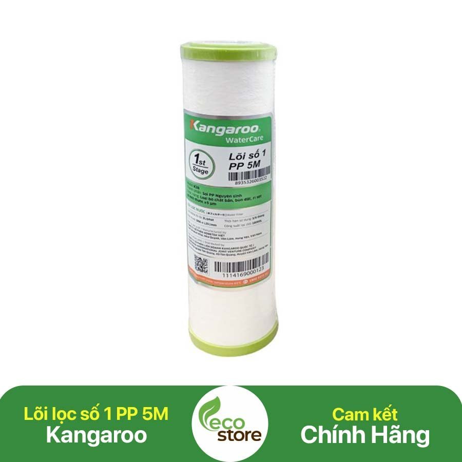 Bộ Lõi Lọc Nước Kangaroo 123 - Lõi 1/2/3 Cam Kết Hàng Chính hãng