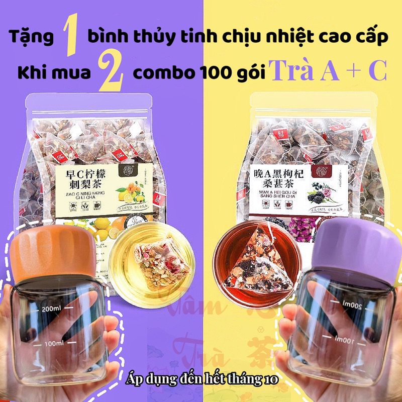Trà Sáng và Tối/ Vitamin C+A/ 100 gói