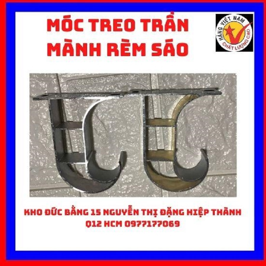 Phụ Kiện Móc treo giá đỡ rèm vải ,mành sáo trúc sáo nhựa màm tăm rèm vải hạt gỗ treo lên tường treo trần bằng nhôm