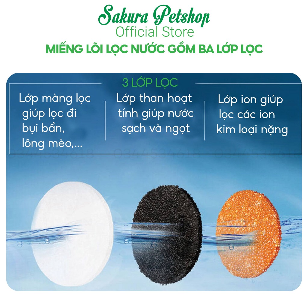 Miếng Lọc Nước, Tấm Lõi Lọc Nước Cho Máy Petkit Phiên Bản Mới 3.0 Tăng 150% Hiệu Quả Lọc