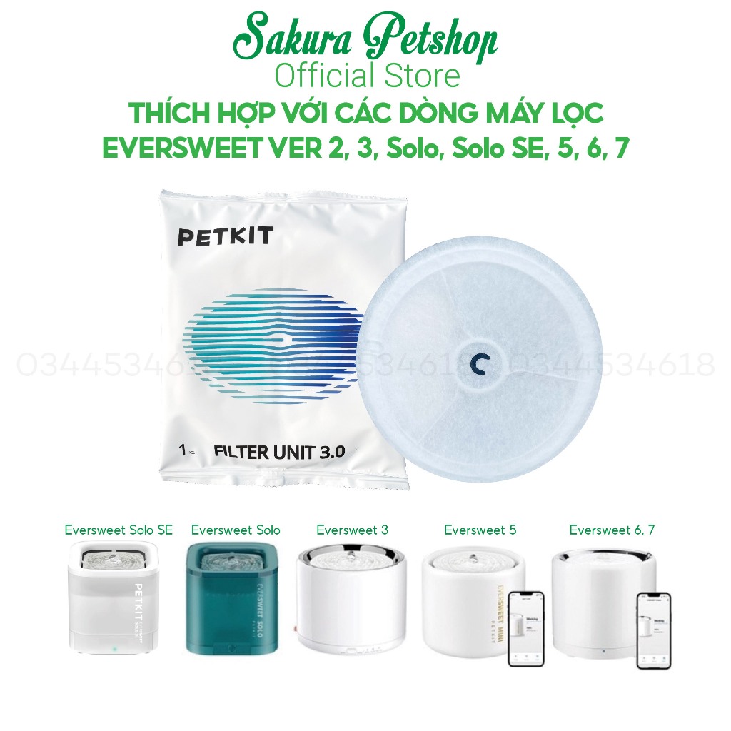 Miếng Lọc Nước, Tấm Lõi Lọc Nước Cho Máy Petkit Phiên Bản Mới 3.0 Tăng 150% Hiệu Quả Lọc