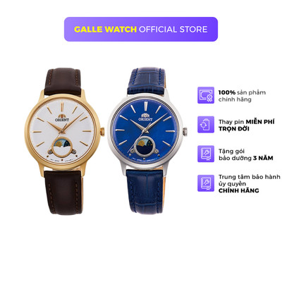 Đồng hồ nữ Orient Watch Sun and Moon RA-KB000 mặt kính Mineral chống xước, chống nước, dây da đeo tay cao cấp